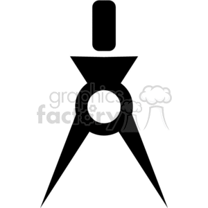 Black and white outline of a simple protractor 