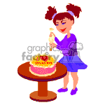 Girl making a Mothers Day cake.