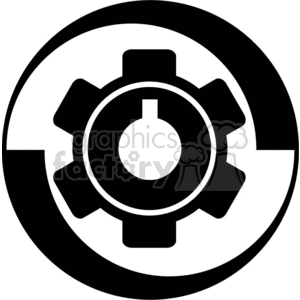 Cogwheel Inside Circular Arrow