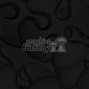 Abstract Black Bean-Shaped Seamless Pattern