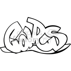 Black and white graffiti-style text artwork with the word 'cars'. The text is bold and stylized with artistic flair.