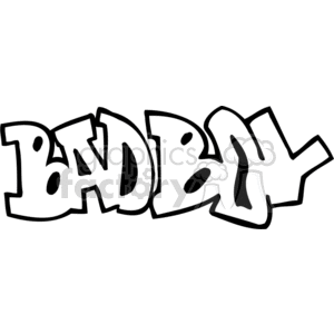 A clipart image of the words 'BAD BOY' in a bold, graffiti-like font.