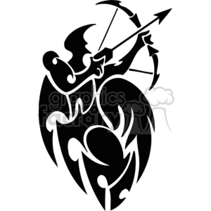 Clipart image of a stylized archer representing the Sagittarius zodiac sign.