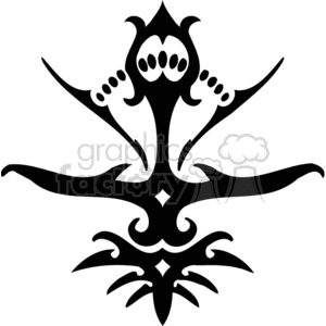   The image appears to be a symmetrical, abstract tribal tattoo design. It is from the libra horoscope in Astrology  