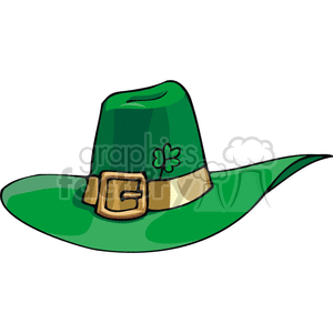 A Large Dark Green Irish Hat