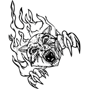 Fiery Lynx Vinyl-Ready Tattoo Design