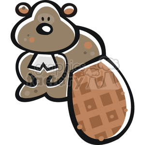 Cute Cartoon Beaver