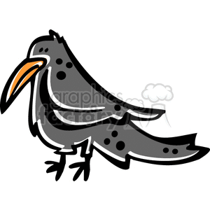 Cartoon Black Bird