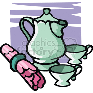 Easter Themed Teapot and Tea Cups