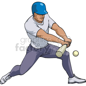 Batting a baseball