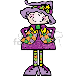 Friendly lady in purple
