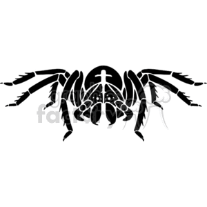 The clipart image depicts a stylized, symmetrical spider, which appears to be designed for use with a vinyl cutter, making it suitable for Halloween-themed decorations or spooky graphic designs.