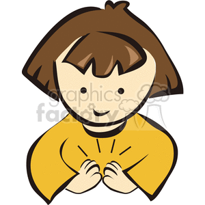A Little Brown Haired Girl Clapping her Hands