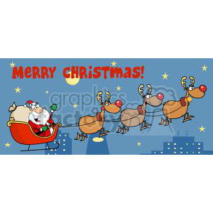 3005-Christmas-Santa-Sleigh-And-Reindeer