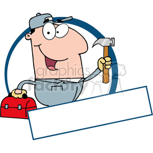 4319-Construction-Worker-With-Hammer-And-Tool-Box-Banner