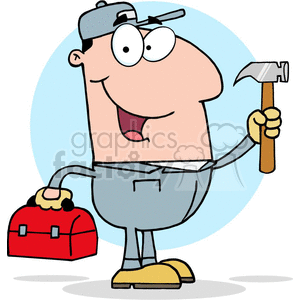 4316-Construction-Worker-With-Hammer-And-Tool-Box