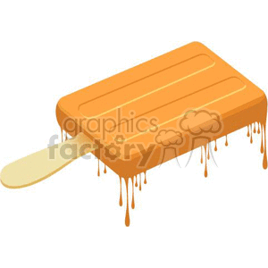 Melting orange popsicle