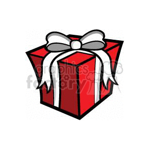 Red Gift Box with White Ribbon