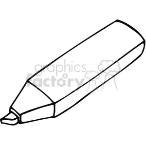 Outline illustration of a fat highlighter marker, suitable for educational themes and vinyl cutting.