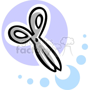 Whimsical cartoon pair of scissors 