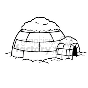 cartoon eskimo and igloo clipart commercial use gif jpg wmf eps svg clipart 154198 graphics factory cartoon eskimo and igloo clipart