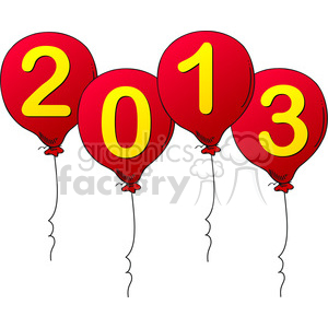 2013 New Year's Celebration Balloons