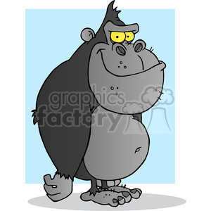 5065-Gorilla-Cartoon-Character-Royalty-Free-RF-Clipart-Image