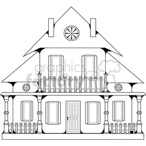 Black And White Haunted House Clipart Commercial Use Gif Jpg Eps Svg Clipart 144925 Graphics Factory