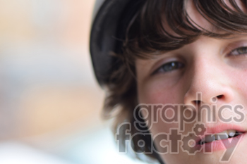 teen wearing helmet