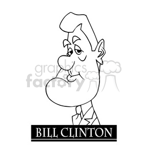 bill clinton black white
