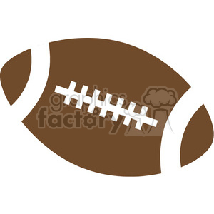The image is a simplistically designed clipart of an American football ball, typically used in the sport of football, showing the characteristic shape and lace stitching.
