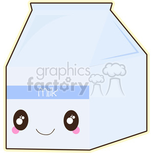   Milk Carton cartoon character vector image 