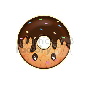 Donuts cartoon character vector clip art image