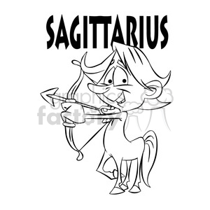 sagittarius horoscope cartoon black and white