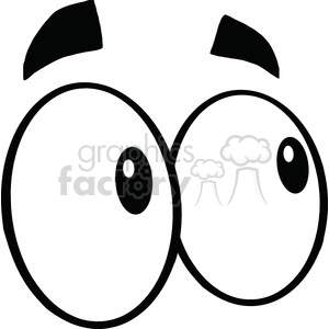 Download Royalty Free Rf Clipart Illustration Black And White Looking Cartoon Eyes Clipart Commercial Use Gif Jpg Png Eps Svg Ai Pdf Clipart 395958 Graphics Factory