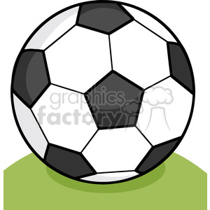 Royalty Free RF Clipart Illustration Soccer Ball On Grass
