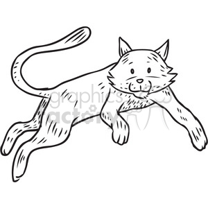   cat leaping vector RF clip art images 