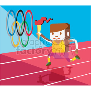 olympic runner character illustration