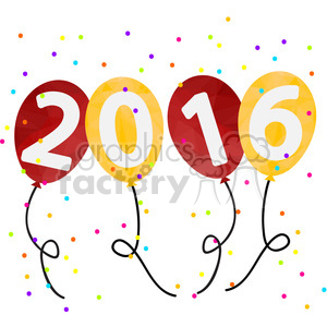 2016 party balloons happy new year