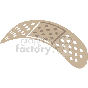 Clipart image of a beige adhesive bandage with dotted design.