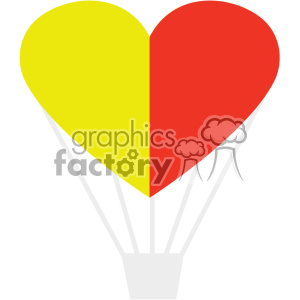 love hot air balloon made of a heart svg cut files vector valentines die cuts clip art