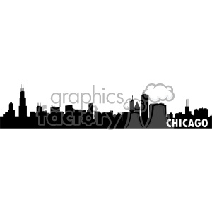 Silhouette of Chicago skyline with iconic buildings, including the Willis Tower, and the word 'Chicago' at the bottom right.