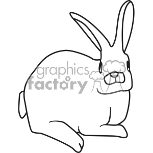 rabbit svg cut file vector outline clipart. #402615 | Graphics Factory