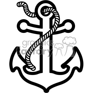 anchor with rope svg cut file