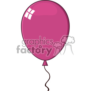 The clipart image portrays a simple cartoon rendition of a bright violet balloon. It evokes a playful and joyful atmosphere, making it ideal for various celebratory occasions like birthdays or fiestas.