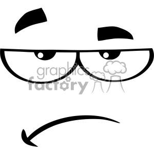 Comical Grumpy Cartoon Face