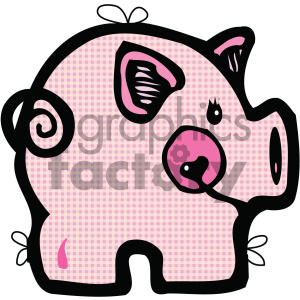 cartoon clipart pig 001 c