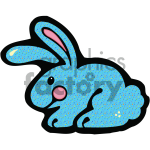 cartoon clipart blue bunny rabbit 013 c