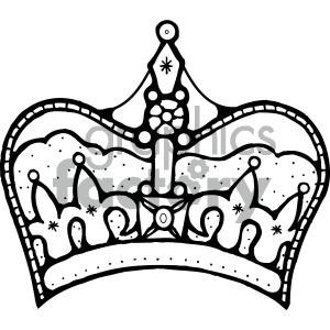 black white clipart crown