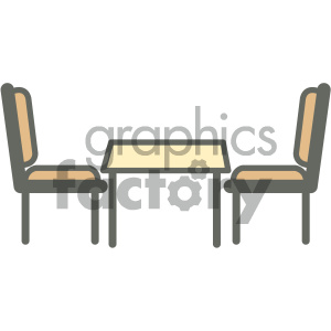 table and chairs furniture icon